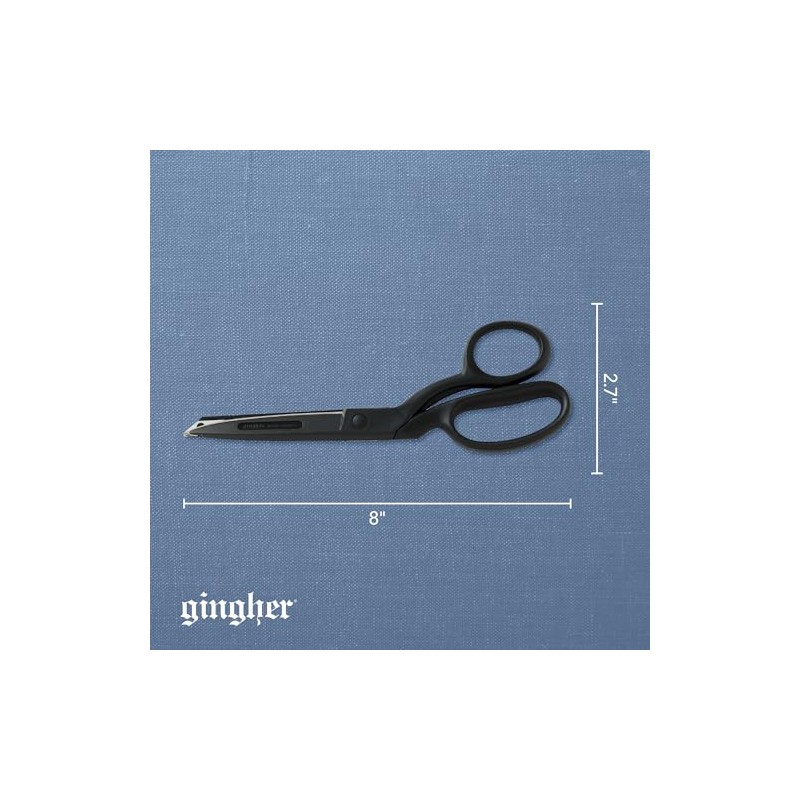 Gingher Tijeras de mango doblado de peso pluma, tijeras de