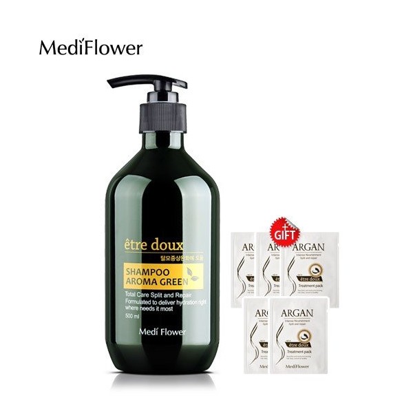 Mediflower Attus Aroma Green Hair Loss Shampoo 500ml + 5 hair pack samples, none