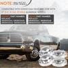 Dexepe Front & Rear Chrome Dually Wheel Center Hub Caps