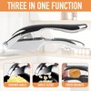Garlic Press 2 in 1, Stainless Steel Blade, Effortlessly Crush,