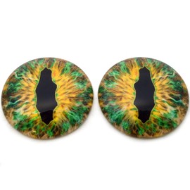 Transfixing Earth Dragon Glass Eyes | 60mm 50mm 40mm 30mm 25mm 20mm 16mm 14mm 12mm 10mm 8mm 6mm Jewelry Making Art Doll Taxidermy Sculpture (30mm)