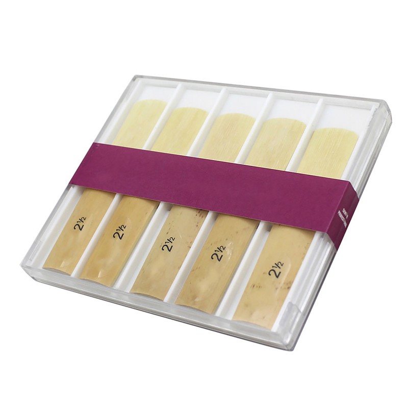 LADE 10Pcs Bamboo Reeds Strength 2.5 for Alto bB Sax