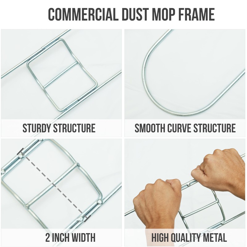 Kleen Handler 18 Inch Commercial Dust Mop Frame (3 Pack)