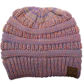C.C Exclusives Cable Knit Beanie - Thick, Soft & Warm Chunky Beanie Hats (Sunset Mix)