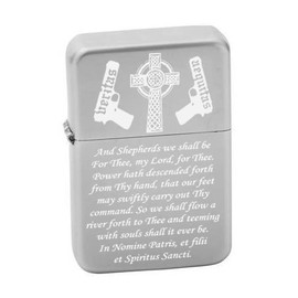 Boondock Saints Prayer Lighter Chrome - Christmas, Halloween & Valentines Day Gift