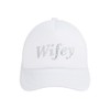 C.C Wifey Rhinestone Trucker Cap (White)