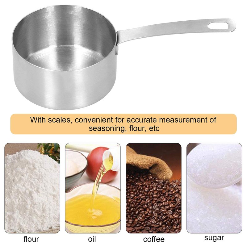 Stainless Steel Measuring Cup Square Handle Measuring Spoon With Scale