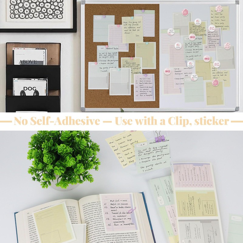 Koqye 3 in 1 Note Pads, Tear-Apart Memo Pad -