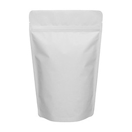 Wholesale Stand Up Pouch Bags 16 oz, Matte White, LDPE, Bulk 50 Units
