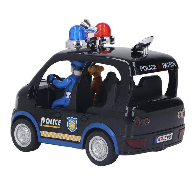 Policeman Car Toy Strong Alloy Detailed Texture Lights Sound Effect