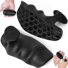 Weight grip,Original Rubber Gym Grips for Weight Lifting, Deadlifts, Ergonomics Shaped Workout Grips for Men Women Palm Protection, Fingerless Workout Gloves for Women Bodybuilding Exercise