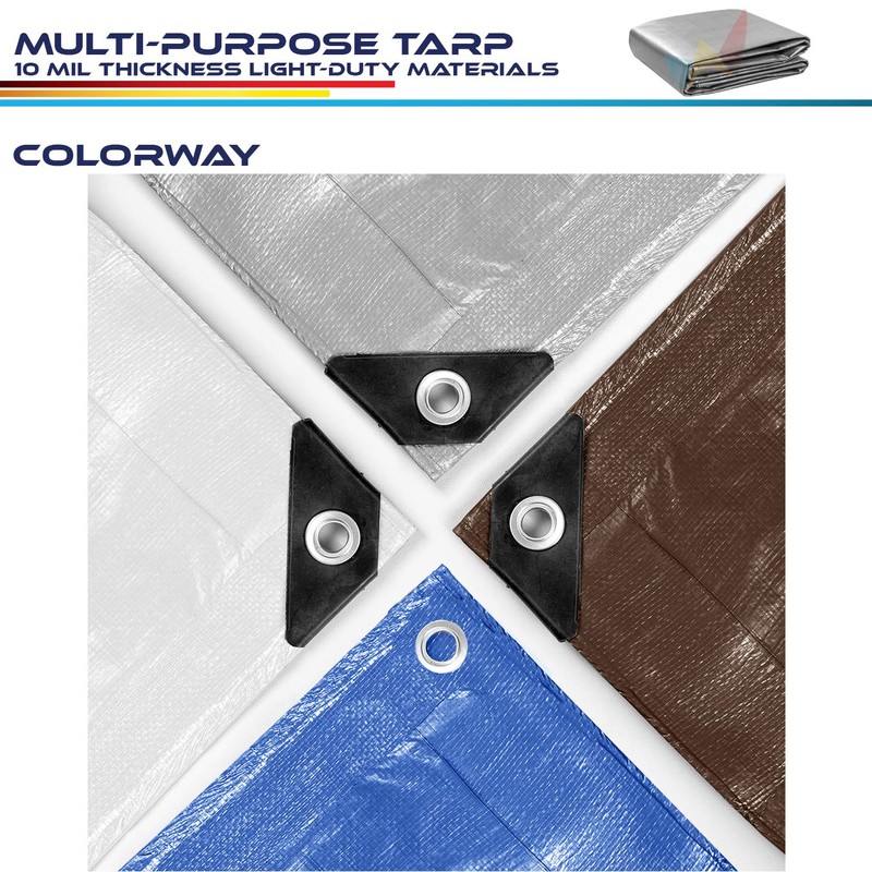 Windscreen4less 20' x 30' Heavy Duty 10 Mil Waterproof Silver