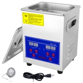 2L Ultrasonic Carburetor Cleaner Machine, Industrial Ultrasonic Parts Cleaner with Heater and Digital Timer, Ultrasonic Carb Cleaner for Repairing Tools Automotive Parts Cleaning, 110V