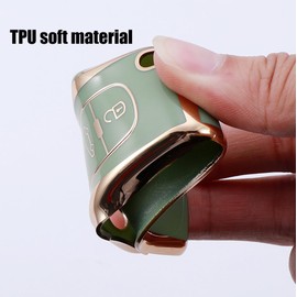 2 Buttons Key Case Protector Compatible with Peugeot 207 307 308 407 408 Fits for Citroen C2 C3 C4 C5 C6 C8 Key Fob,Car Key Cover Accessories(Blue)