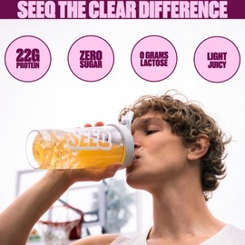 SEEQ Clear Whey Isolate Protein Powder, Fruit Punch, 22 Servings, 22g Protein Per Serving, Sugar-Free, Keto-Friendly, Soy-Free Clear Protein Powder, Juice-Like Protein