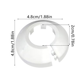 DALAETUS Pack of 20 Pipe Cover Kit, Heating Pipe Rosette, Radiator Rosette, Pipe Sleeves, Cover Rosettes (White)