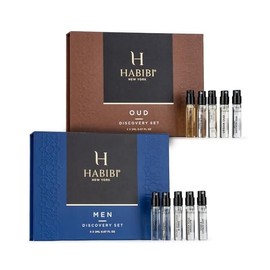 H HABIBI Men's Perfume & Oud Perfume Sample Sets - Cologne for Men, Men's Cologne Sampler,10 Mini Sprays (2 mL Each), Made in USA
