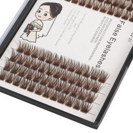 Bodermincer 84 Clusters Large Pack D Curl Volume Lashes Set Wide Cluster False Eyelash DIY Eyelash Extension Individual Lash Girl Women Home Eyelash Extension (Brown-20mm)