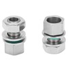 2Pcs Cable Connectors Waterproof Stainless Steel Cord Head Adapters for