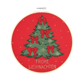 Rico Design Embroidery Kit for Picture Christmas Tree in Counted Cross Stitch