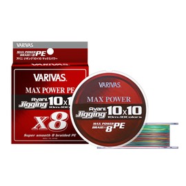 VARIVAS PE LINE Avani Jigging 10 x 10 Max Power PE X8 300m 0.8 No. 16.7 lb, 8 Pieces, 10 Colors