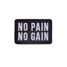 Elitex Training Aufnäher mit Klettverschluss - No Pain No Gain - Aufnäher für Rucksäcke und Westen Cross-Training und Fitnessstudio