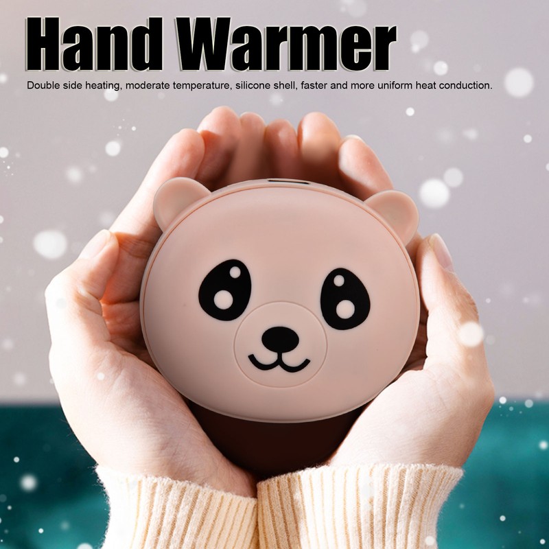 Hand Warmer Mini Portable Double Sides Heating USB Rechargeable Winter
