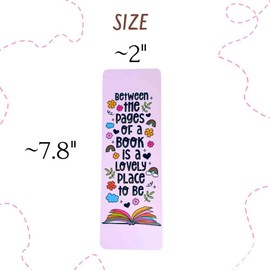 10PC Bookmarks for Women, Cute Colorful Bookmark for Book Lovers Reading Accessories Book Marks Laminated Plastic Cool Design Motivational Affirmation Summer Notebook Novelty for Girls