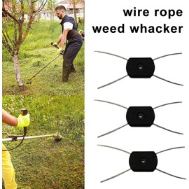 Kryoflare 3Pcs String Trimmer Replacement Head, Electric Weed Eater Universal Fit, Wire Rope Weed Head Replacement, Black