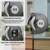 Ranbo Frameless Mechanical Combination Glass Door Lock, No-Drill Installation, Fits