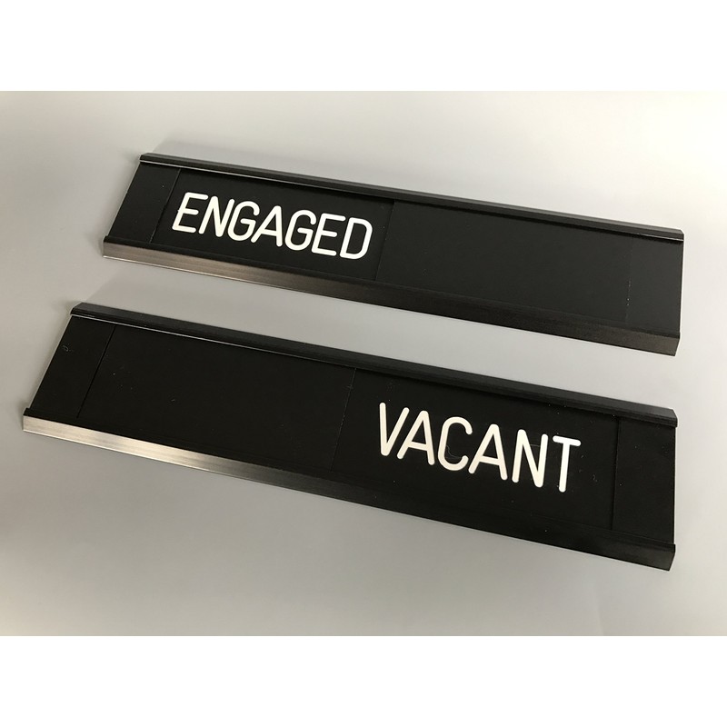 Sliding Signs - Entry Control - Engaged/Vacant (Or Your Wording)