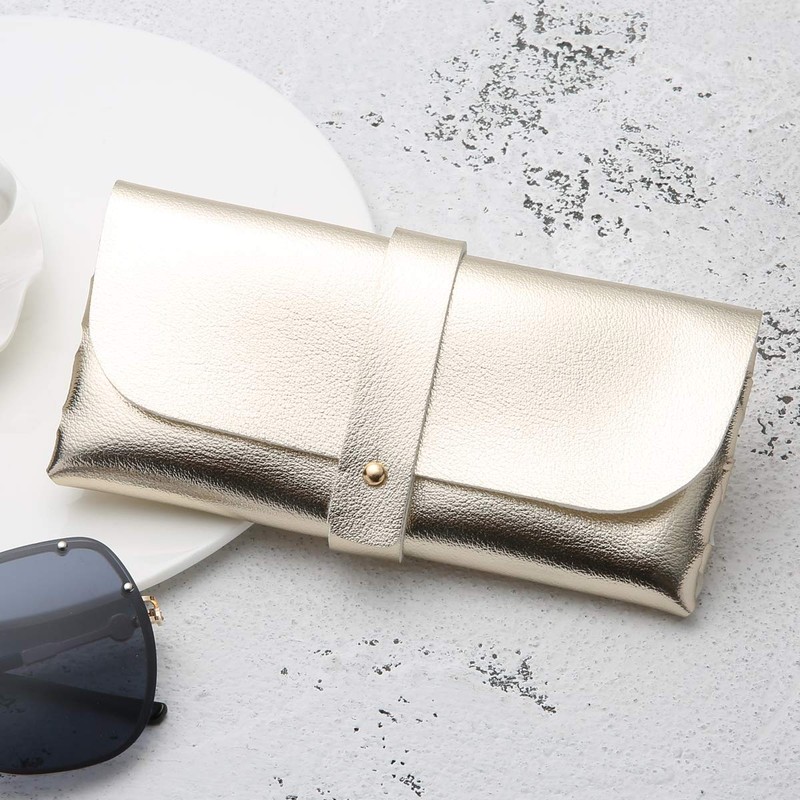 TongTang Glasses Case, Sunglasses, Soft Leather, Stylish, Simple, Stylish, Black