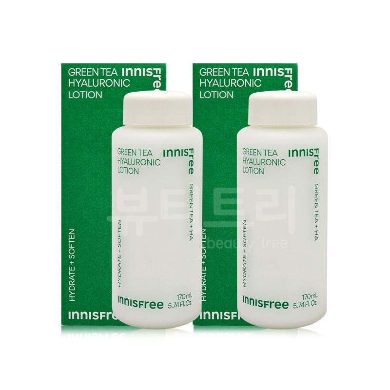 Innisfree Green Tea Hyaluronic Acid Lotion 170ml + 170ml /
