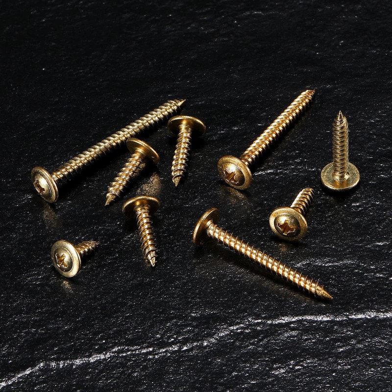 #8 x 1/2" Wood Screw 100Pcs Alloy Steel Standard Thread