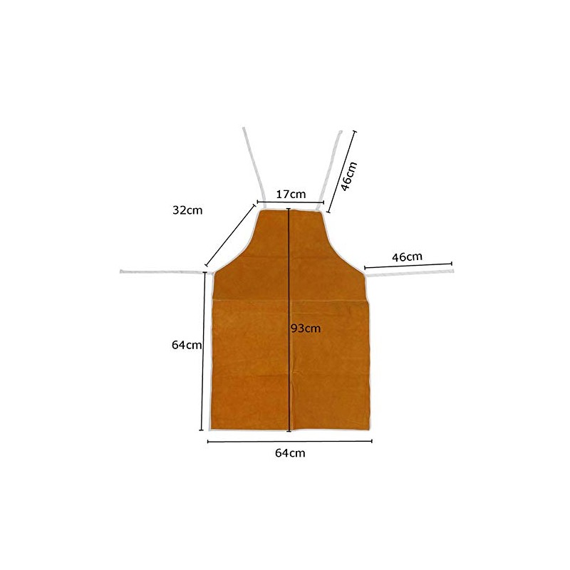 TOOLSTAR Leather Welding Apron,Welders Welding Apron 70cm W ×100 cm
