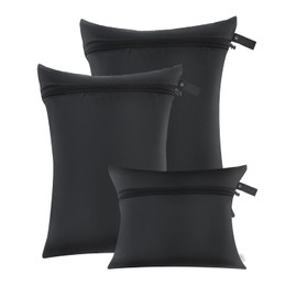 babygoal Wet Dry Bags 3 Pack, Waterproof Travel Bags for Baby Diapers, Beach, Pool, Gym, Swimsuits, Food Storage and Wet Clothes (S,M,L Size),3SMLJ01-B