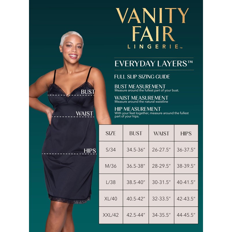 Vanity Fair Women's Anti-Static Nylon Full Slips for Under Dresses