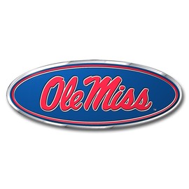 Fanmats 60542: Ole Miss Rebels Heavy Duty Aluminum Embossed Color Emblem