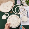 BENECREAT 12Pcs Round Macrame Cutting Molds Wood Macrame Ring Cutting