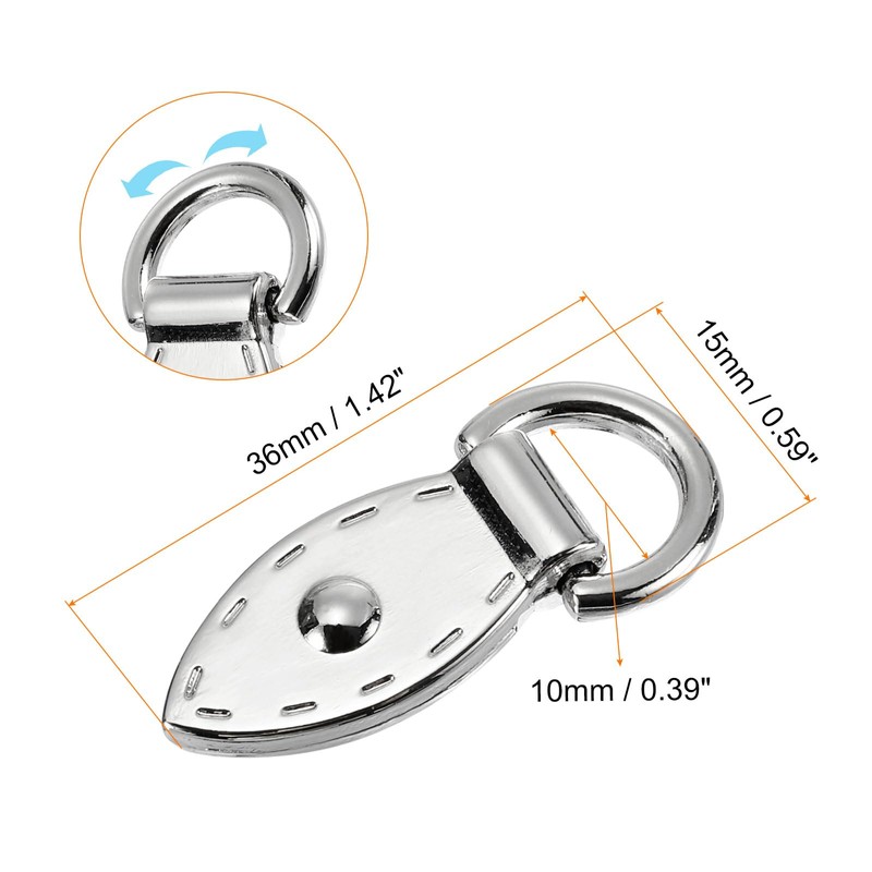 sourcing map Pack of 6 Bag Side Clip Buckle Metal
