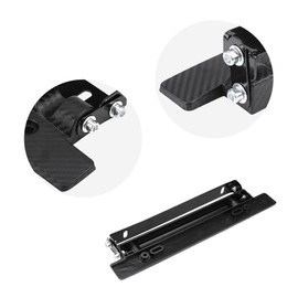 Adjustable License Plate Frame,Universal Adjustable Carbon Fiber Car License Plate Frame Protective License Plate Cover Holder Mount Bracket Folding License Plate Bracket Adjustable License Plate BRAC