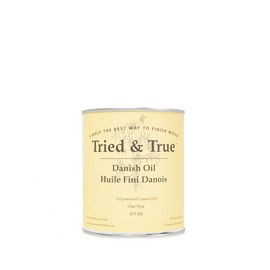 Tried & True Danish Oil, Pint - Pure Polymerized Linseed Oil Wood Finish, Ideal for Furniture, Rustic Pieces, & Priming Wood for other oil or epoxy-based products - Food Safe, Simple, Fast Curing