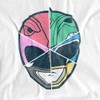 Power Rangers Helmet Slices Unisex Adult T Shirt (6X-Large) White