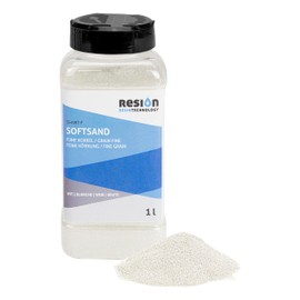 POLYESTERSHOPPEN.NL SoftSand Non-Slip Coating Rubber Particles - White - 1L - Rubber Sand Ideal as Non-Slip Coating for Boats and Pool - Fine Grain - for Mixing with Paint - Coating