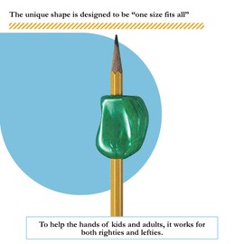 The Pencil Grip Pencil Grips, The Crossover Grip, Metallic Ergonomic Writing Aid For Righties And Lefties, Colorful Pencil Grippers, Assorted Metallic Colors, 6 Count - TPG-17706