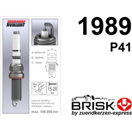 BRISK Iridium Premium+ Plus P41 MEX12LIR 1989 Zündkerzen, 4 Stück