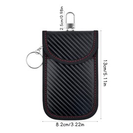 Pack of 2 Keyless Go Protection Car Keys, Signal Blocking Bag, Faraday Bag for Car Keys, Signal Blocking Bag, Car Key with Hook Lock Chain