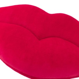 KINGROSE 3D Lip Throw Pillow Cute Decorative Pillows Soft Cushion for Sofa Couch Bed Home Decor Girls 12 x 24 Inches Red