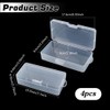 BENECREAT 4 Packs Rectangle Plastic Container Box, 19.5x17.9x9cm Clear Storage