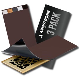 Extra Magnetic Floor Vent Covers Stronger Magnet for Floor Air Registers for RV, Home HVAC, AC and Furnace Vents (Not for Ceiling Vents) (Brown 3-Pack 5.5x12)